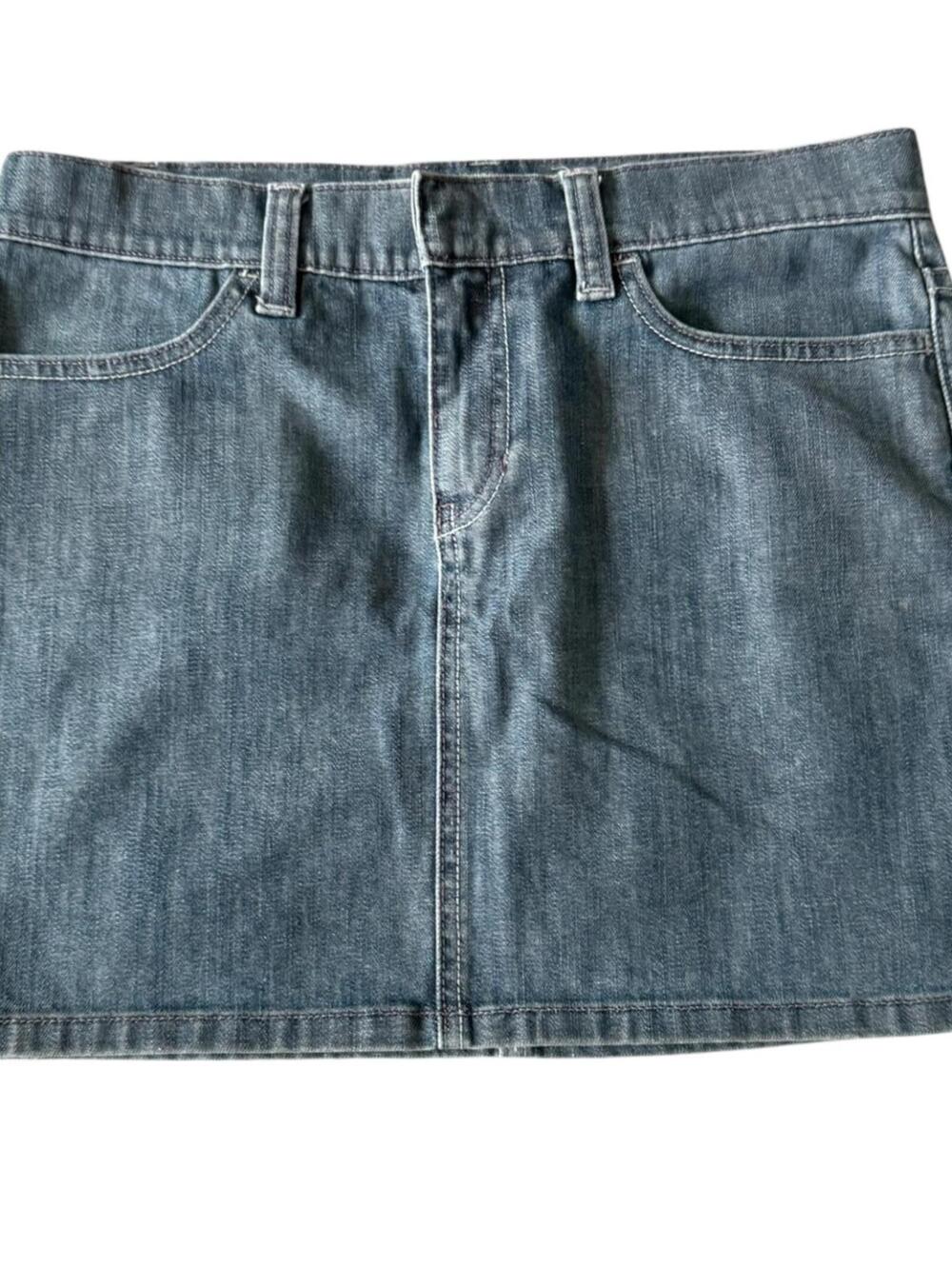 GAP Jeans Blue Denim Mini Skirt Stretch Waist Casual Y2K 2000s Women’s Size 10
